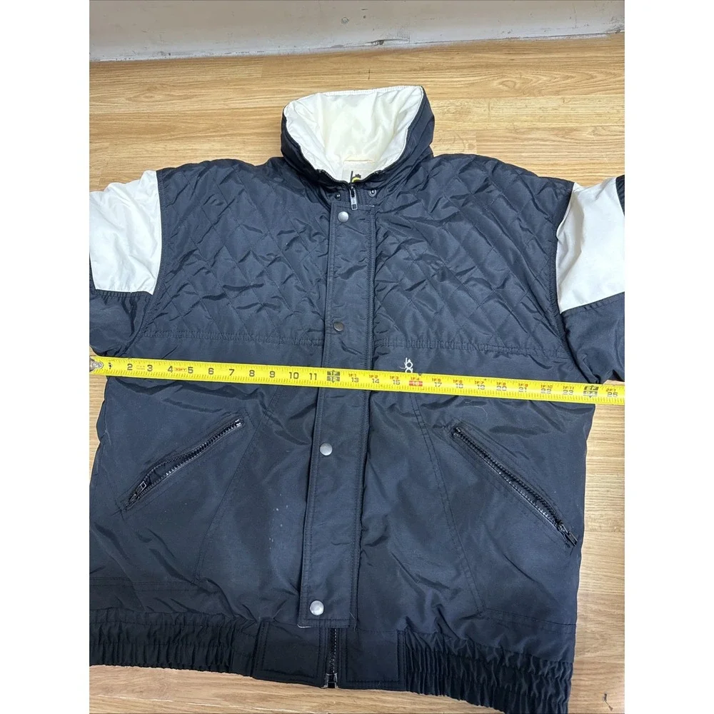 Vintage Bob Allen Black &‎ White Full Zip Ski Jacket Men's Medium